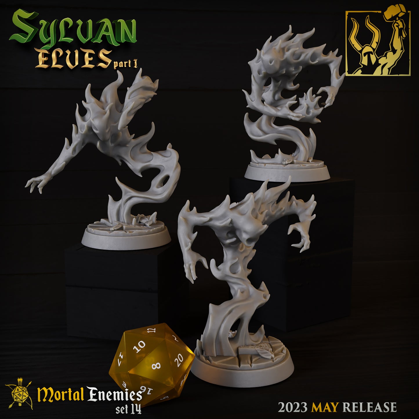 Titan Forge - Fire Elemental (Large), Mortal Enemies #14 - Sylvan Elves 2023 May