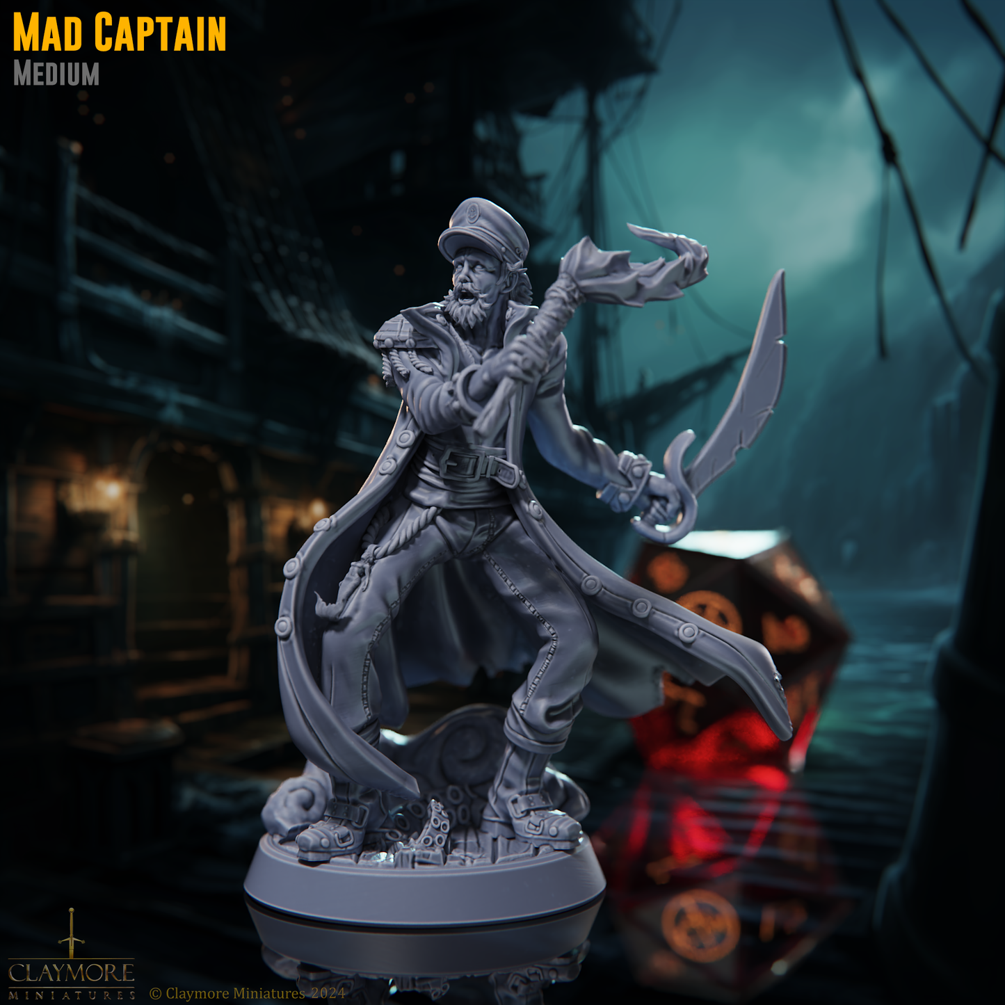 Claymore Miniatures - Mad Captain, Pirate - Voyage of the Damned 2025 March