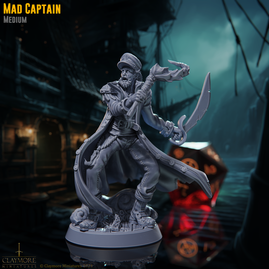 Claymore Miniatures - Mad Captain, Pirate - Voyage of the Damned 2025 March