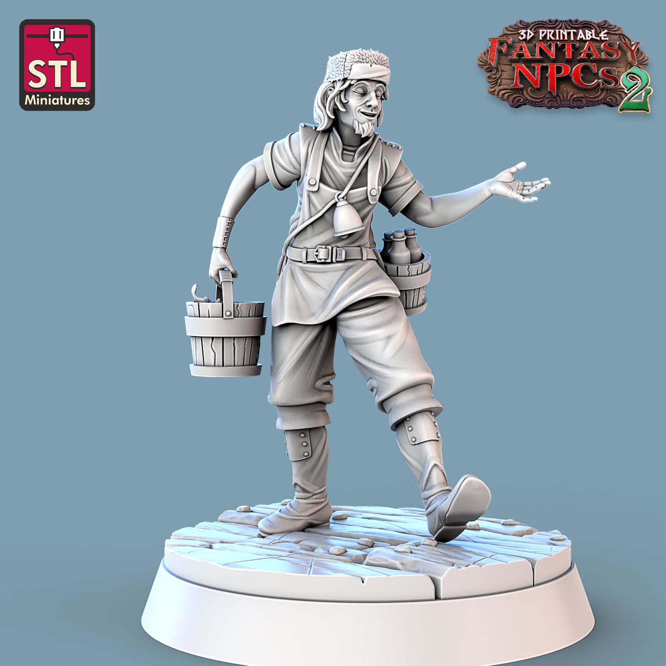STL Miniatures - Milk Maker A - Fantasy NPCs 2