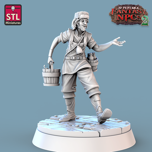 STL Miniatures - Milk Maker A - Fantasy NPCs 2