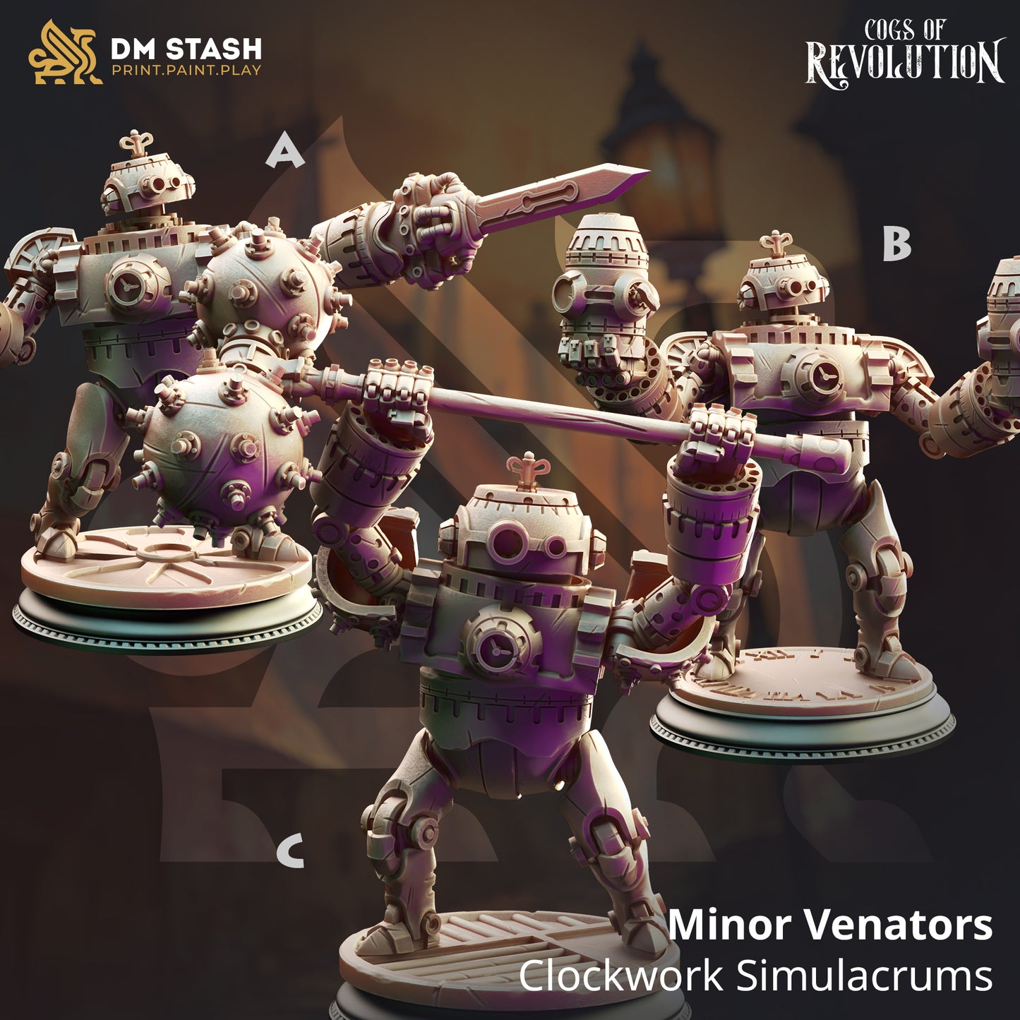 DM Stash - Minor Venators, Clockwork Simulacrums - Cogs of Revolution 2025 February