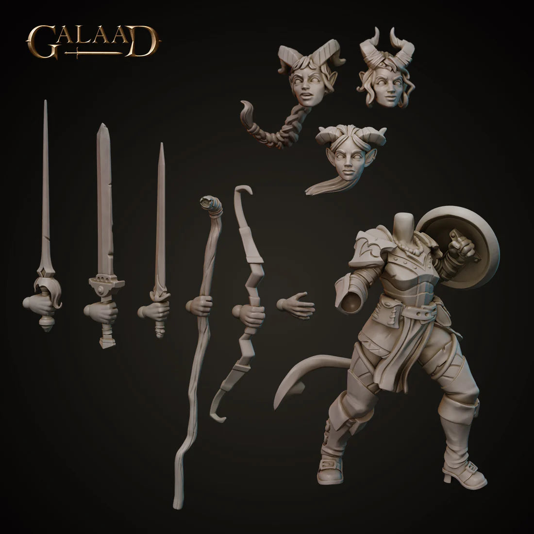 Galaad - Modular Female knight 01 Tiefling - Tieflings 2023 June