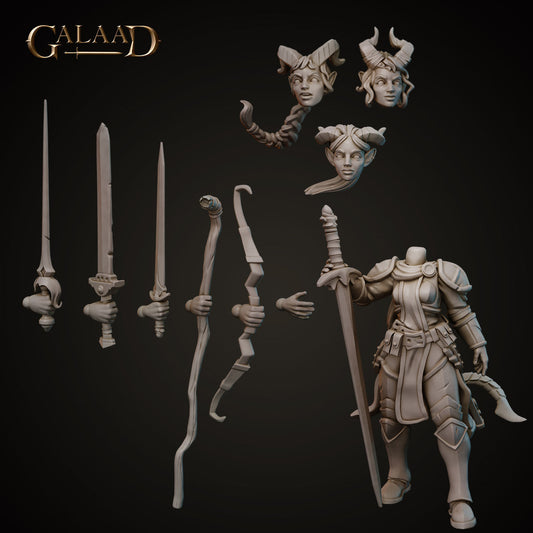 Galaad - Modular Female knight Tiefling - Tieflings 2023 June