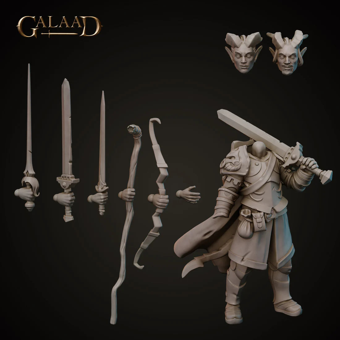 Galaad - Modular Male knight Tiefling - Tieflings 2023 June