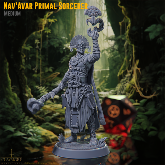 Claymore Miniatures - Nav'avar Primal Sorcerer - Rangers Of The Savage Frontiers 2025 February