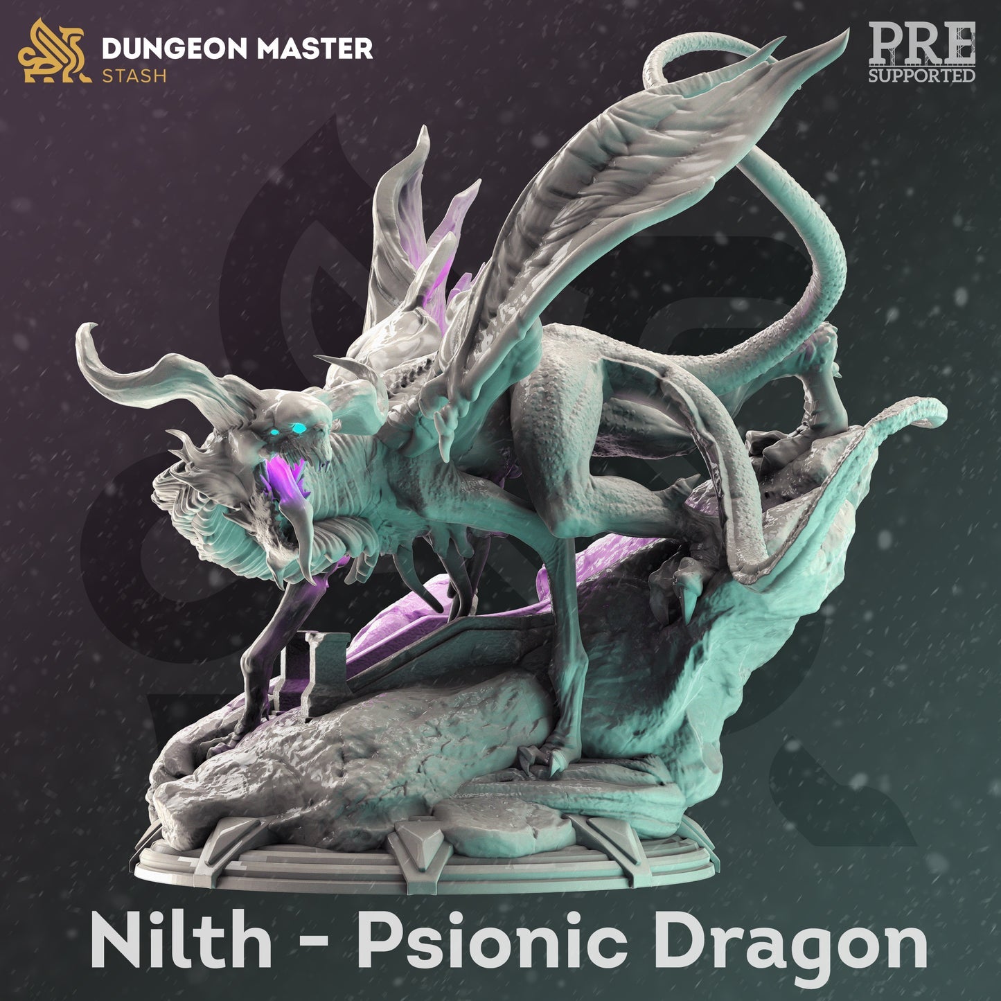 DM Stash - Nilth Psionic Dragon (Gargantua) - The Frozen wastes of Oldavor 2021 December Release