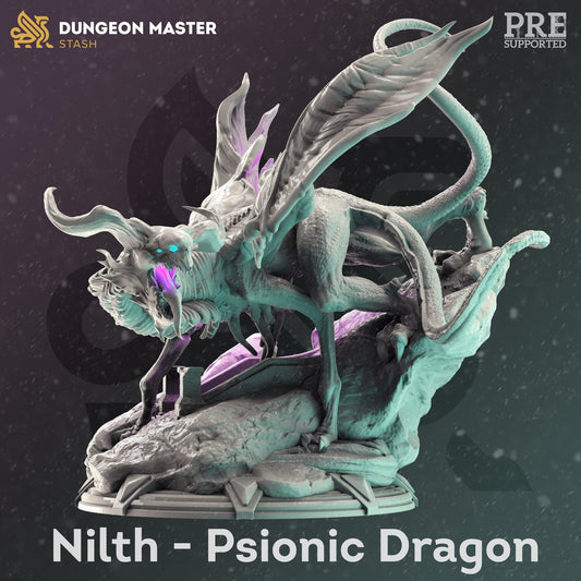 DM Stash - Nilth Psionic Dragon (Gargantua) - The Frozen wastes of Oldavor 2021 December Release