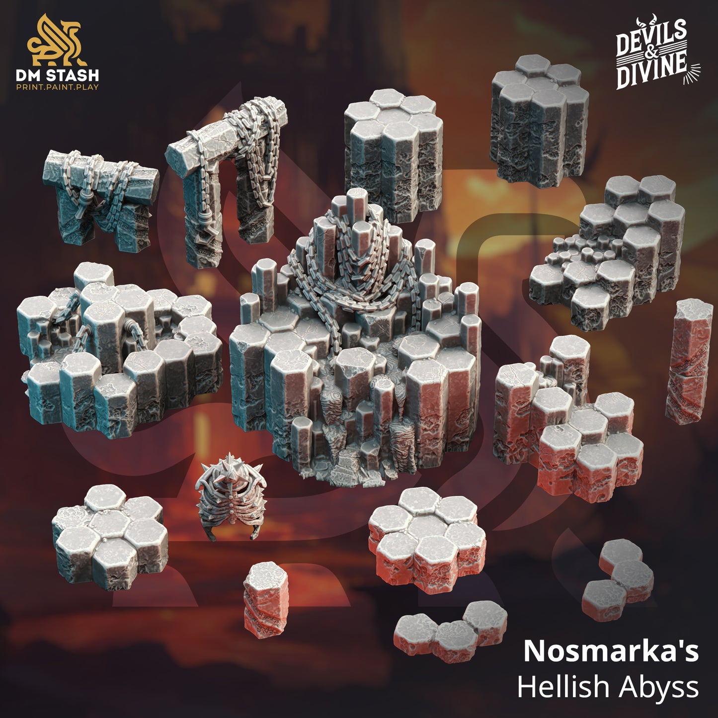 DM Stash - Nosmarka's Hellish Abyss, Terrain Set - Devils and Divine 2025 January