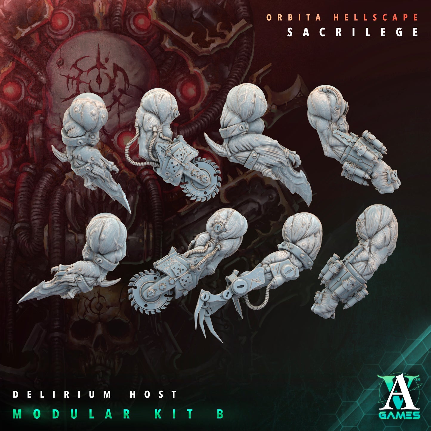Archvillain Games Sci‐Fi - Delirium Host Custom, Tyranids - Orbita Hellscape Sacrilege 2023 August