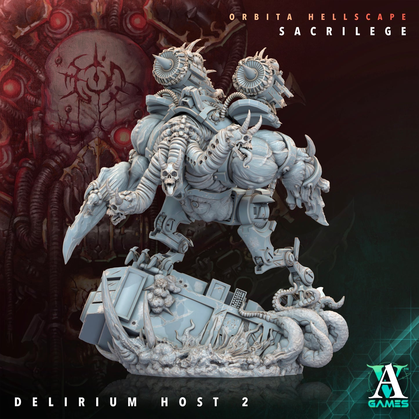 Archvillain Games Sci‐Fi - Delirium Host Custom, Tyranids - Orbita Hellscape Sacrilege 2023 August