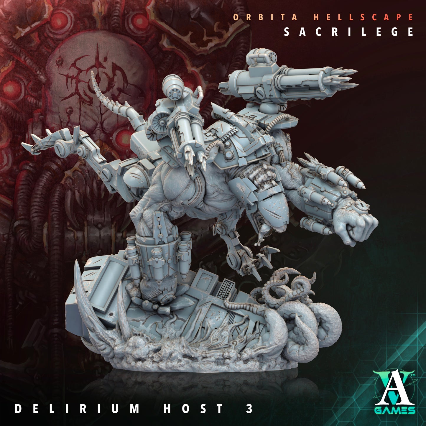Archvillain Games Sci‐Fi - Delirium Host 4, Tyranids - Orbita Hellscape Sacrilege 2023 August