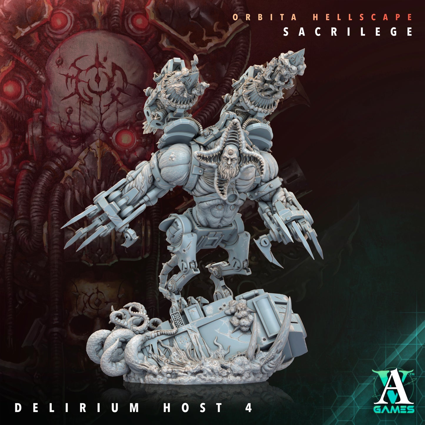 Archvillain Games Sci‐Fi - Delirium Host Custom, Tyranids - Orbita Hellscape Sacrilege 2023 August