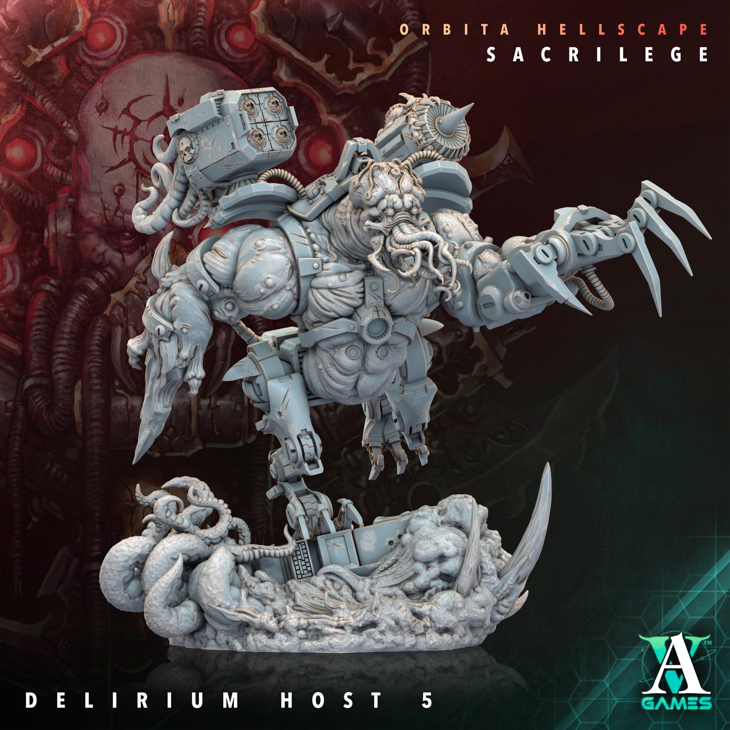 Archvillain Games Sci‐Fi - Delirium Host Custom, Tyranids - Orbita Hellscape Sacrilege 2023 August