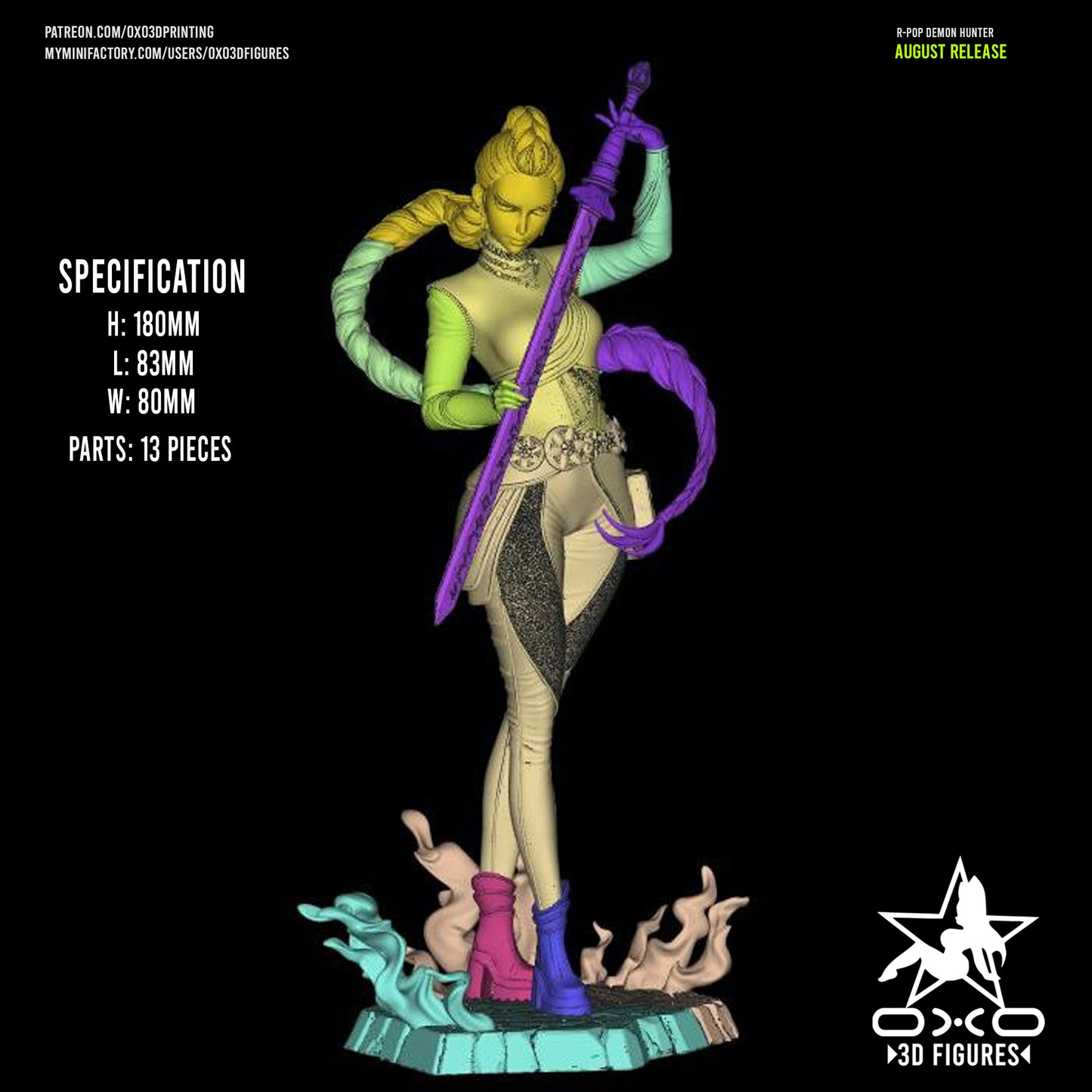 0X03D Figures - Rumi Kpop Demon Hunter, Huntrix