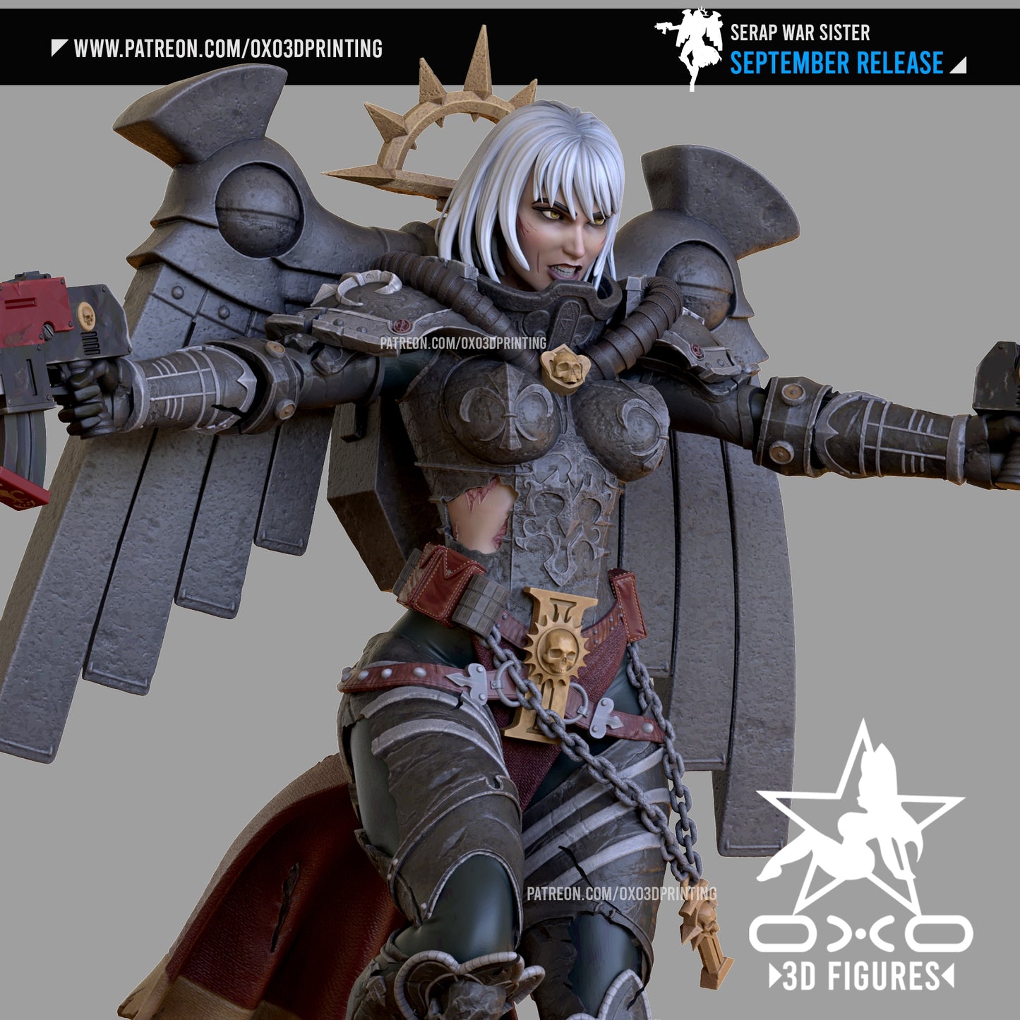 0X03D Figures - War Sister Flying - 16cm and Miniature