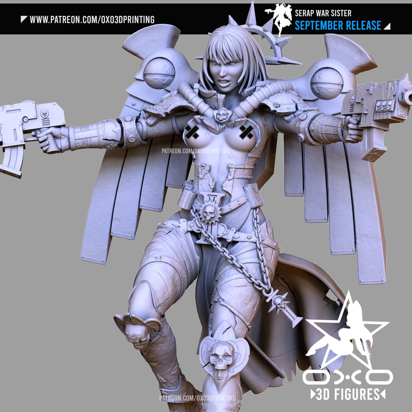 0X03D Figures - War Sister Flying - 16cm and Miniature