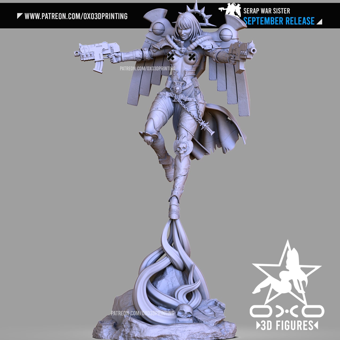 0X03D Figures - War Sister Flying - 16cm and Miniature