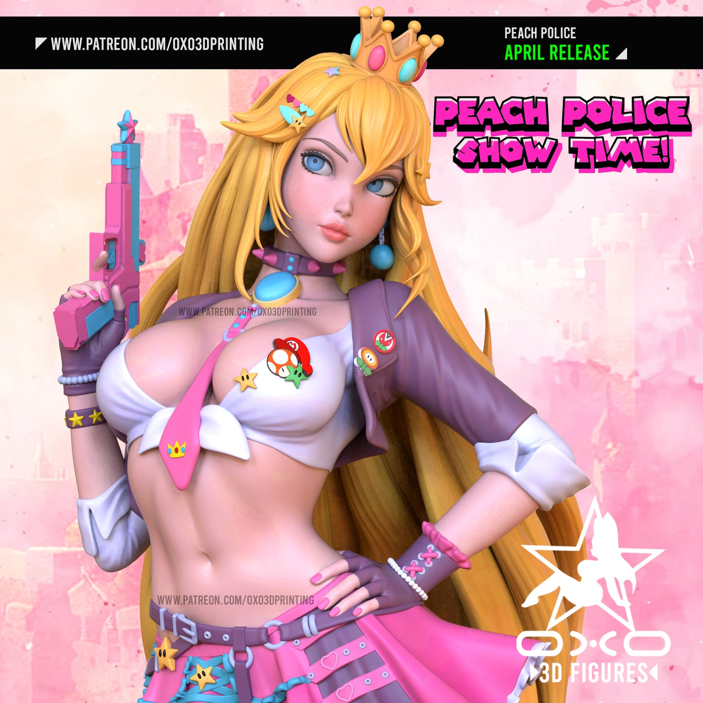 0X03D Figures - Princess Peach Police Standard & NSFW