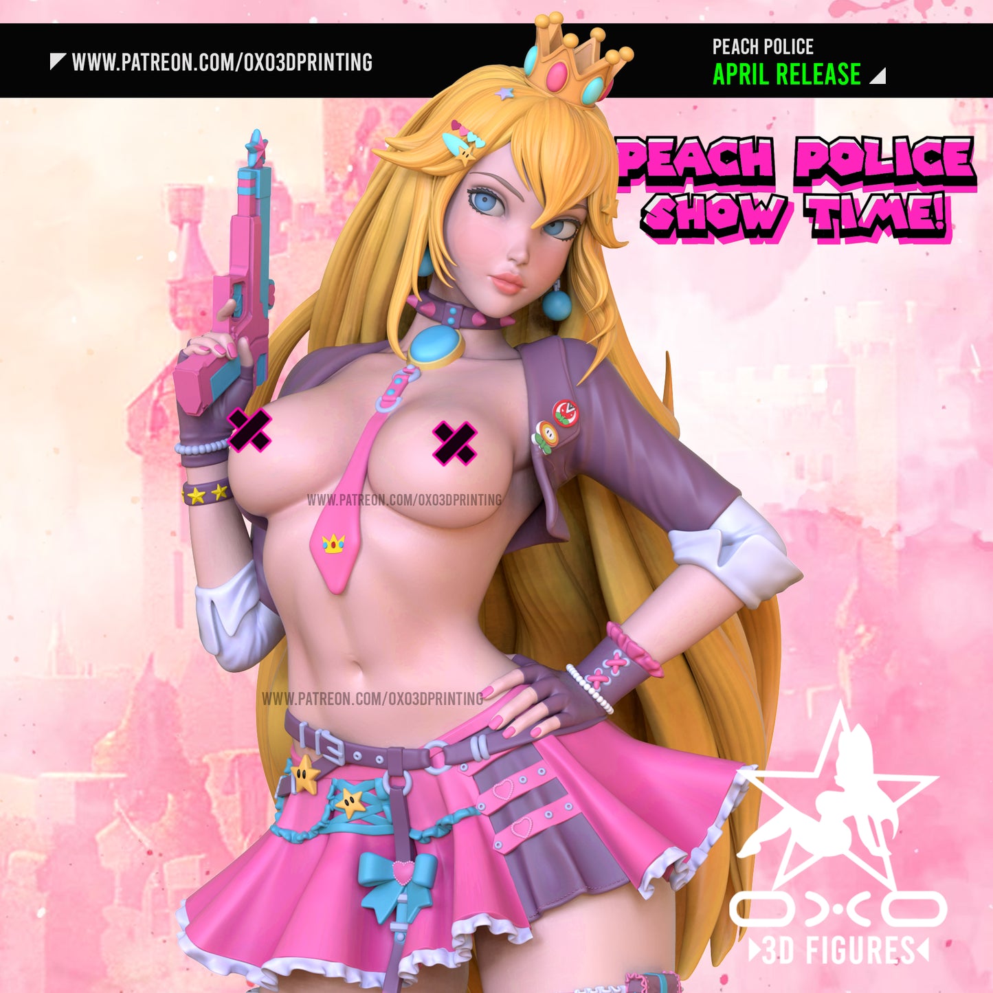 0X03D Figures - Princess Peach Police Standard & NSFW