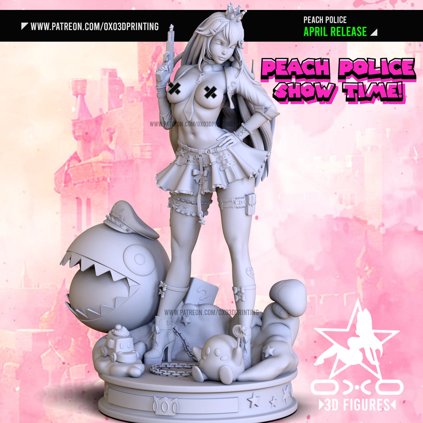 0X03D Figures - Princess Peach Police Standard & NSFW