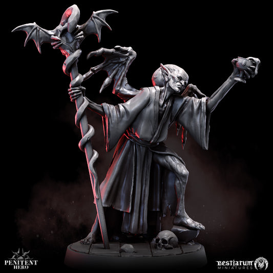 Bestiarum miniatures -  Oldblood Anointer, Penitent Heroe - Misbegotten Dhampir 2024 December