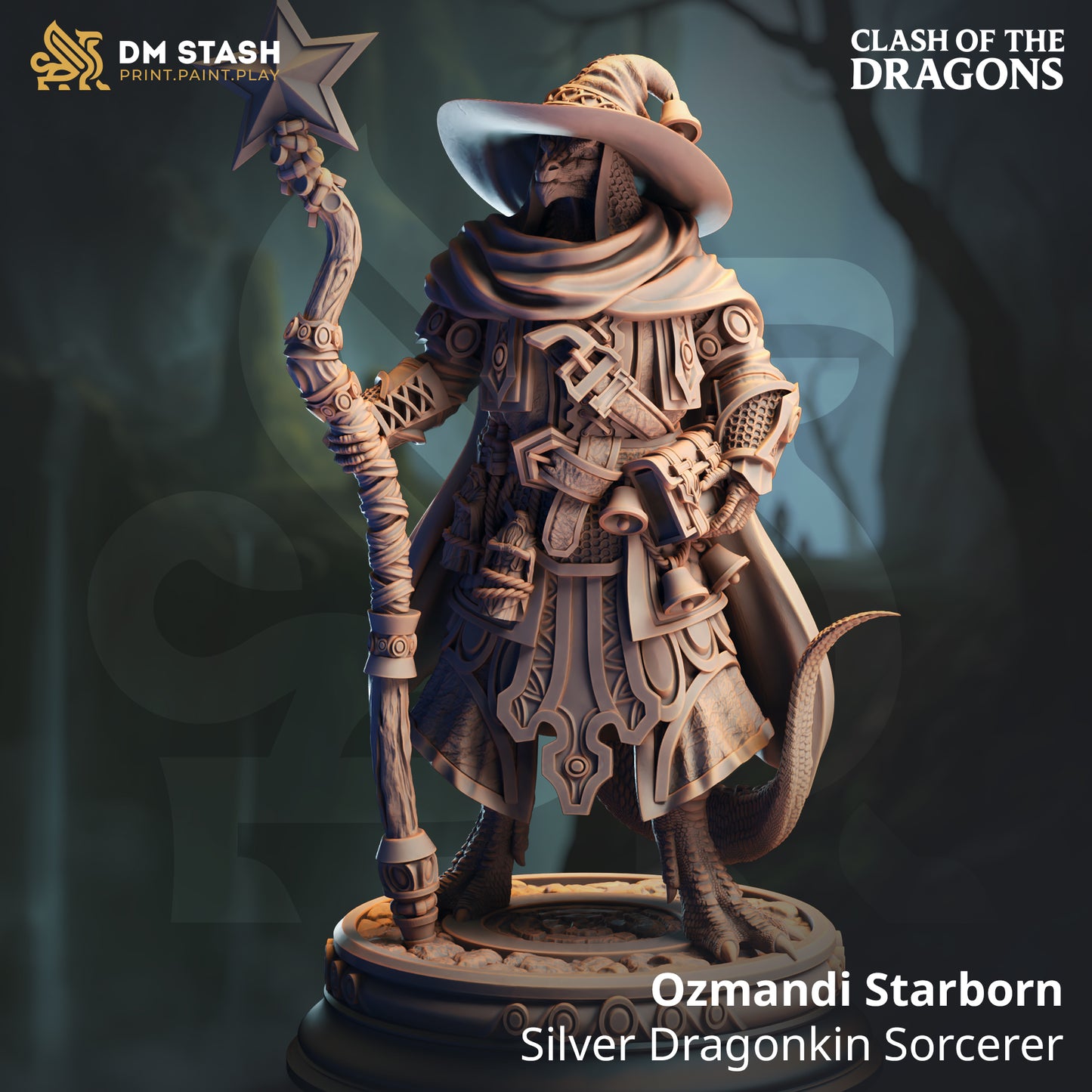 DM Stash - Ozmandi Starborn, Silver Dragonborn Sorcerer - Clash of Dragons 2025 June