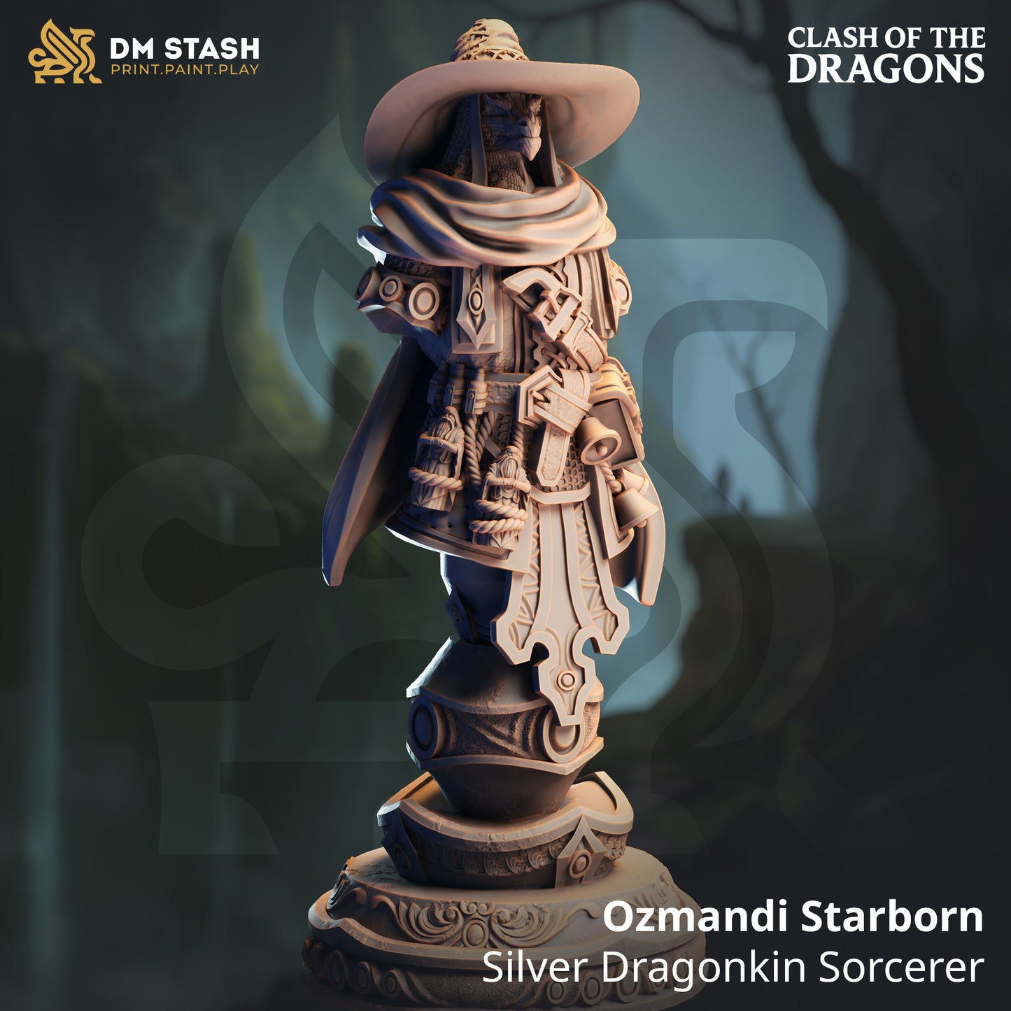 DM Stash - Ozmandi Starborn, Silver Dragonkin Sorcerer (BUST) - Clash of Dragons 2025 June
