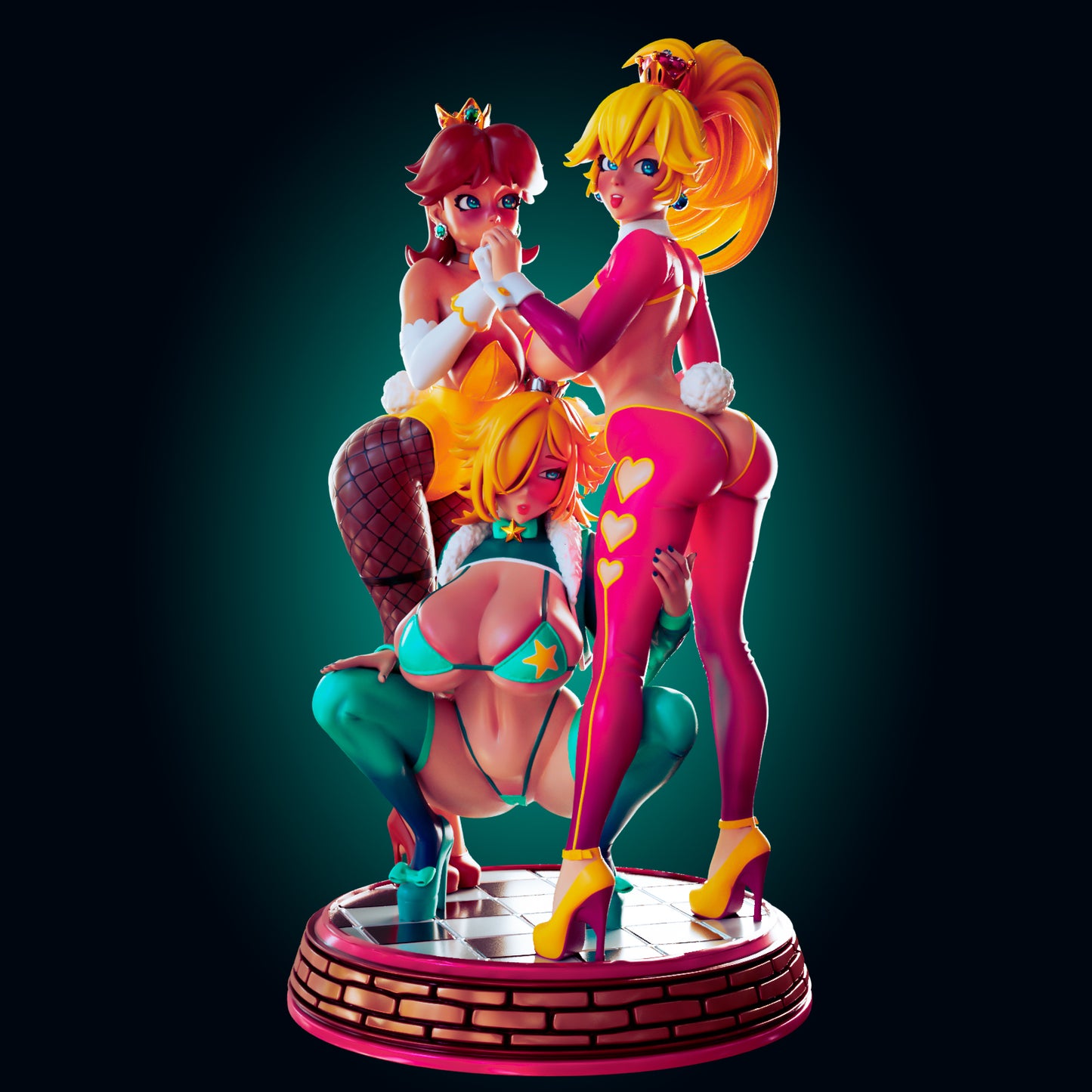 Officer Rhu - Trio Princess, Princess Peach, Princess Daisy and PrincessRosalina