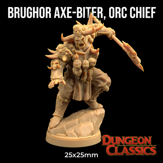 Dungeon Classics - Brughor Orc Chief Axe Biter 2024 October Release 35mm