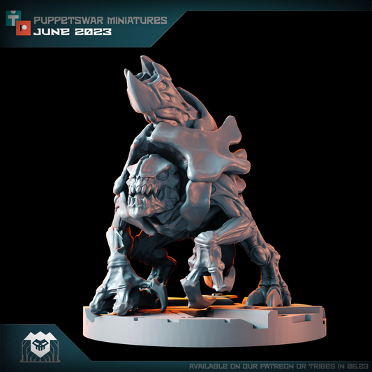 Puppetswar Miniatures - Cannon Ttrooper 1 (4 heads included), Tyranids - Warhammer 40K 2023 June