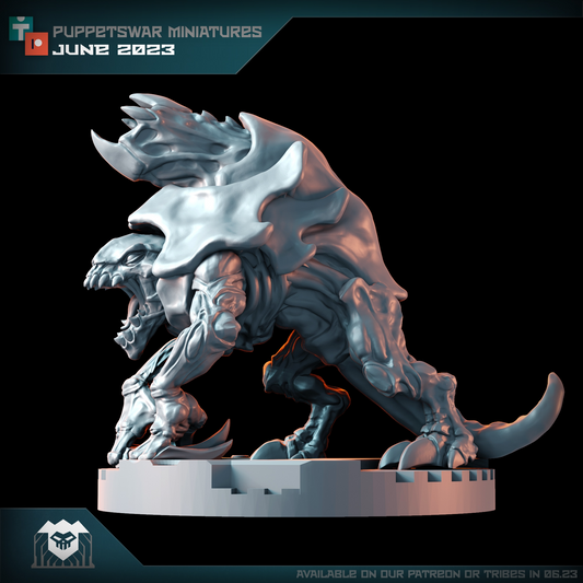 Puppetswar Miniatures - Cannon Ttrooper 2 (4 heads included), Tyranids - Warhammer 40K 2023 June