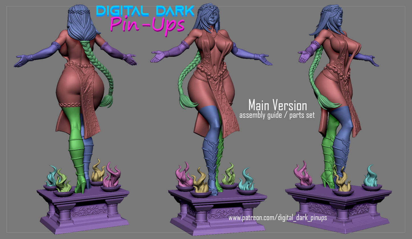 Digital Dark Pin Ups - Queen Marika, Elden RIng