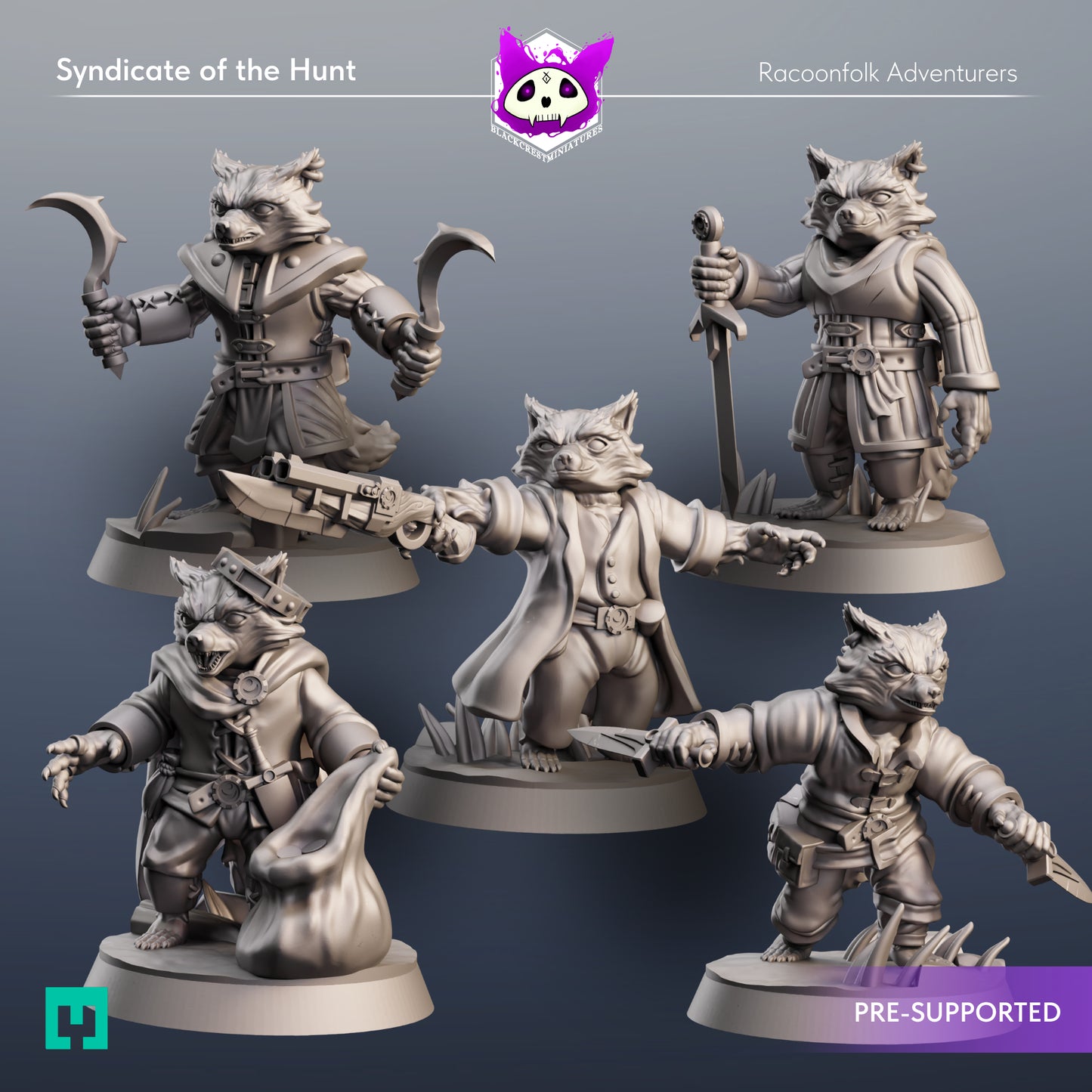 Syndicate of the Hunt - Raccoonfolk Adventurers