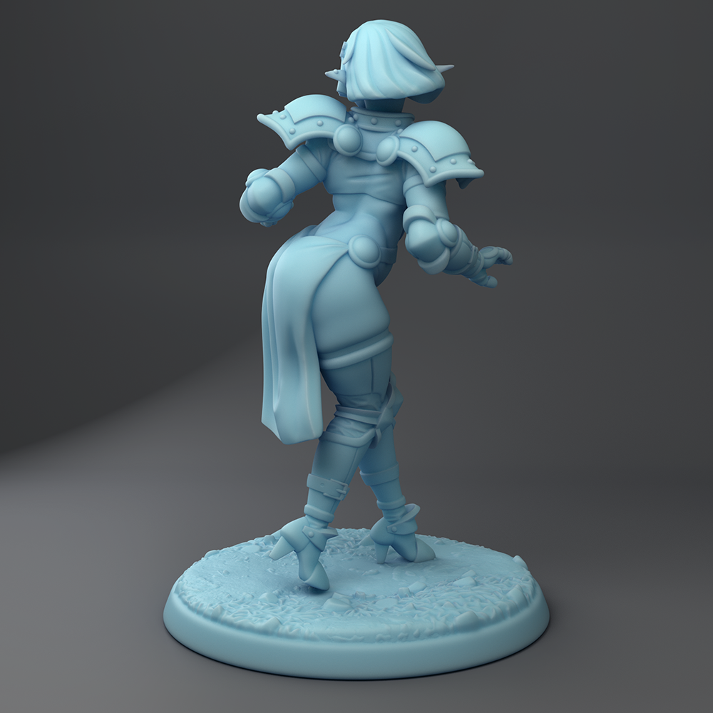 Twin Goddess Miniatures - Pointless Armor Elf - Fantasy Queens 2022 Febraury