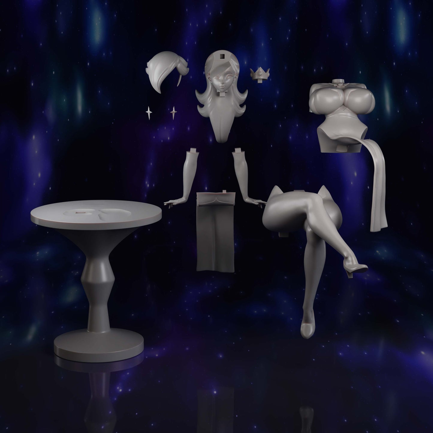 Poly Bits Art - Princess Rosalina, Super Mario