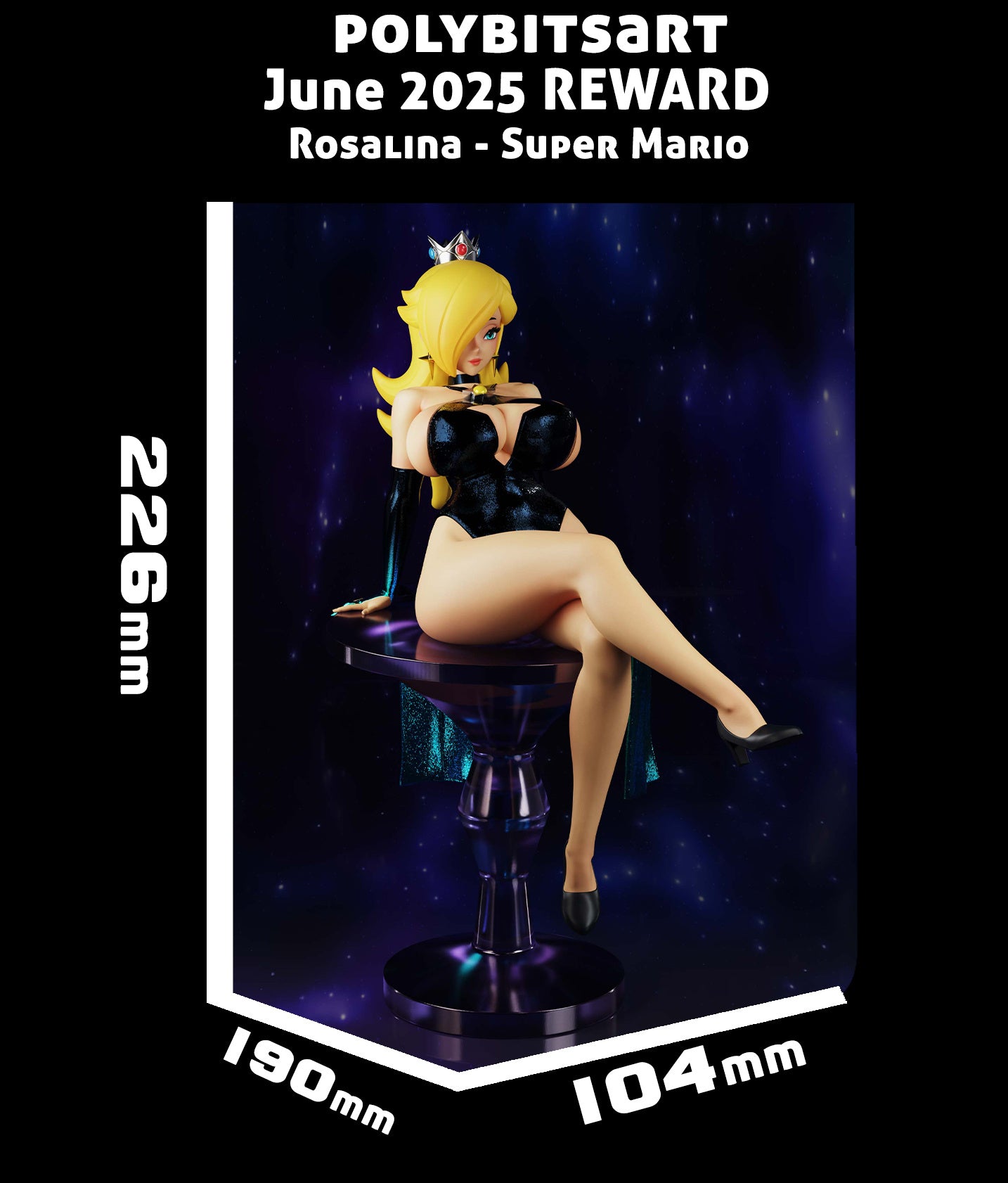 Poly Bits Art - Princess Rosalina, Super Mario