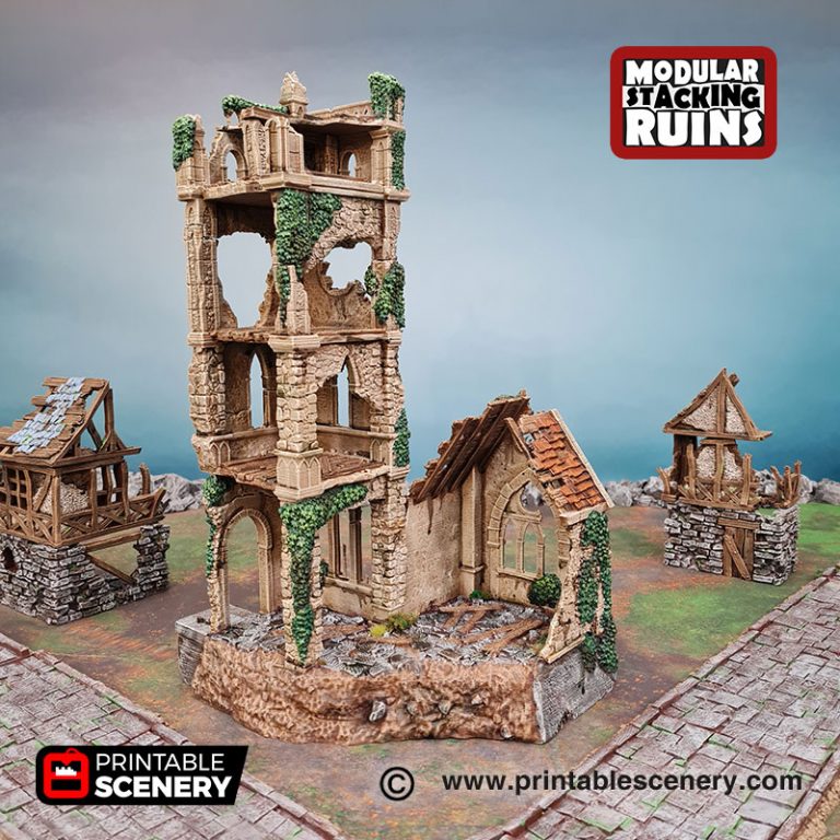 Printable Scenery - Bell Tower and Sept, Terrain.