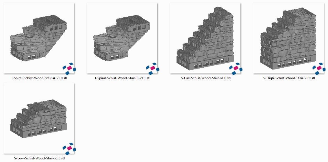 Printable Scenery - Rustic Stone and Wood Stairs, Clorehaven City