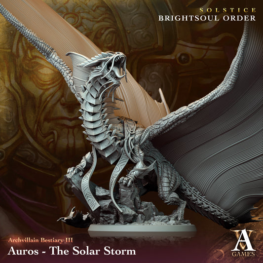 Archvillain Games - Dragon Auros The Solar Storm Archvillain Bestiary Vol. 3 Solstice - Brightsoul Order 2023 November