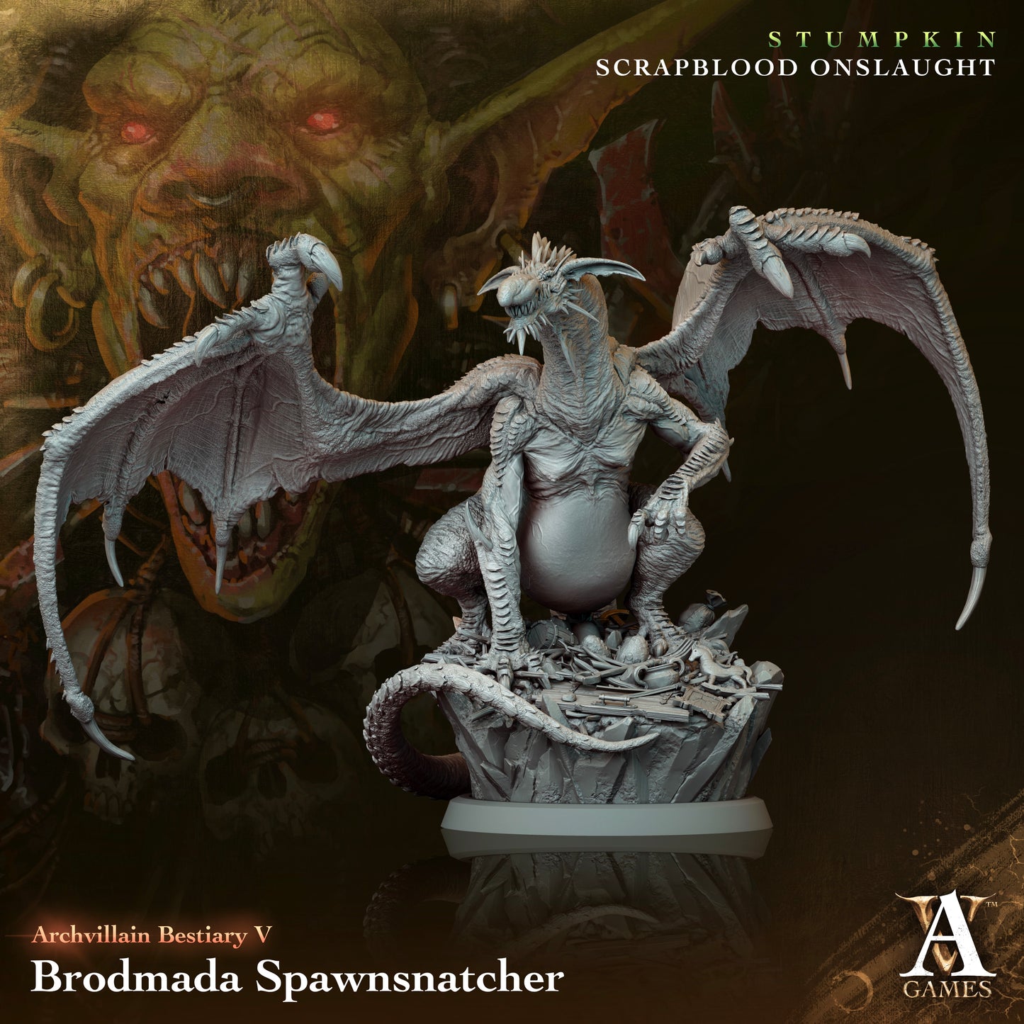 Archvillain Games - Brodmada Spawnsnatcher Dragon Archvillain Bestiary Vol. 5 Stumpkin - Scrapblood Onslaught 2024 January