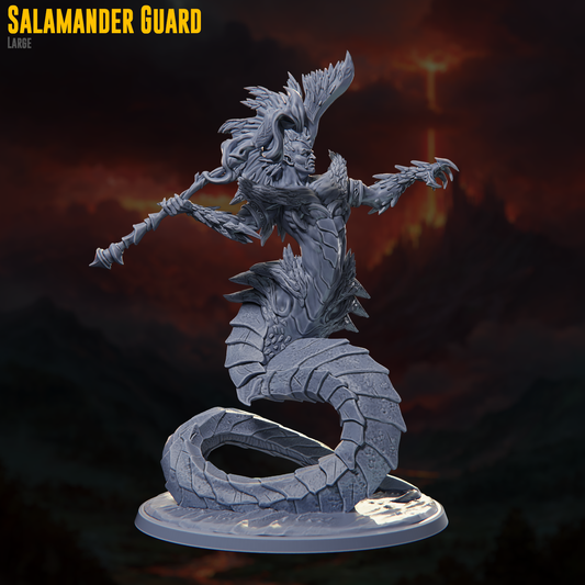 Claymore Miniatures - Fire Salamander Guard (Large) - The Conflagration 2025 July
