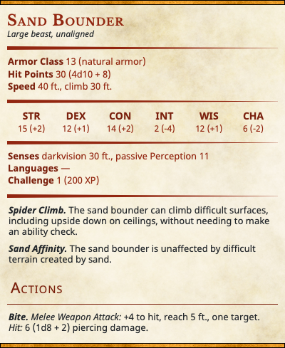 Dragons Trappers Lodge - Sand Bounder (Large) - 2021 May