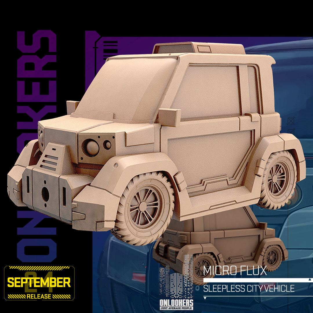 Unit 9 - Micro Flux, Sleepless City Vehicle (6x4cm)- 2024 September