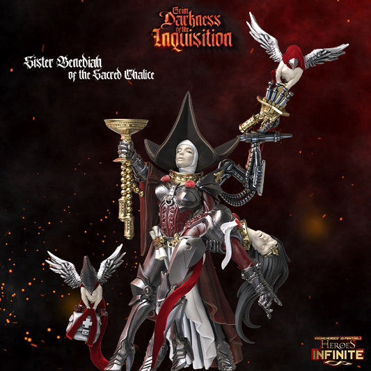 Heroes Infinite Raging Heores - Sister Benediah of the Sacred Chalice, Adepta Sororitas - Grim Darkness of the Inquisition  #36