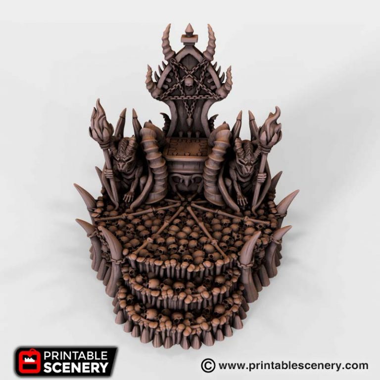 Printable Scenery - Skull Throne - Demons Terrain