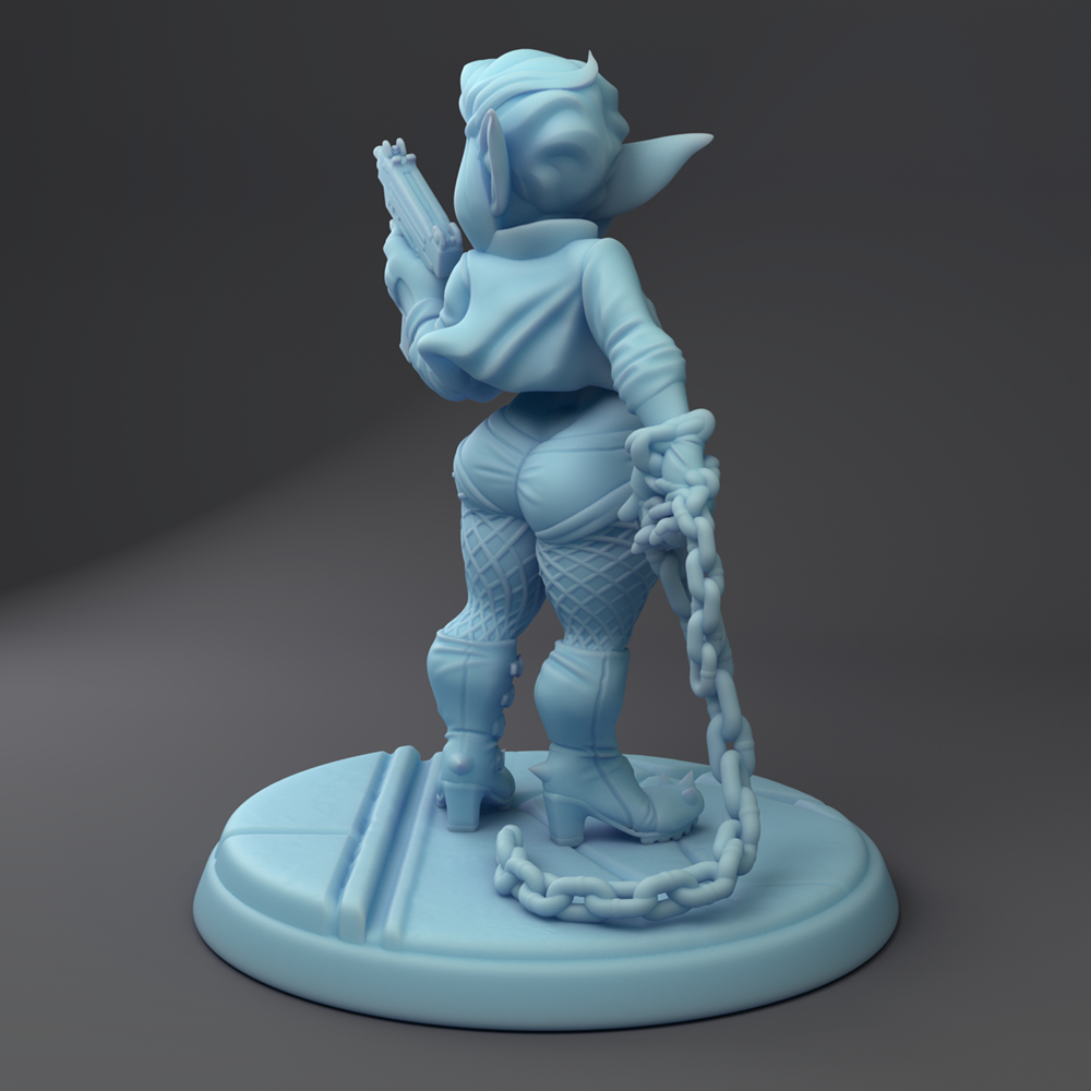 Twin Goddess Miniatures - Riff, Goblin Biker - 2022 January Release