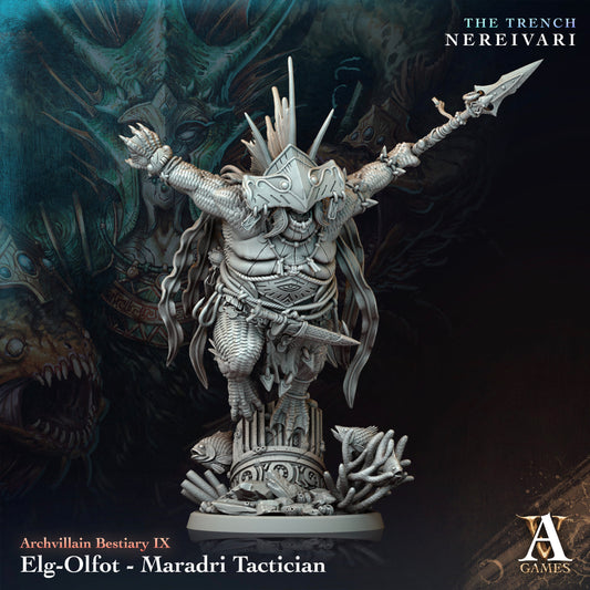 Archvillain Games - Elg-Olfot, Maradri Tactician (Large) - Archvillain Bestiary Vol. lX - The Trench Nereivari 2024 May