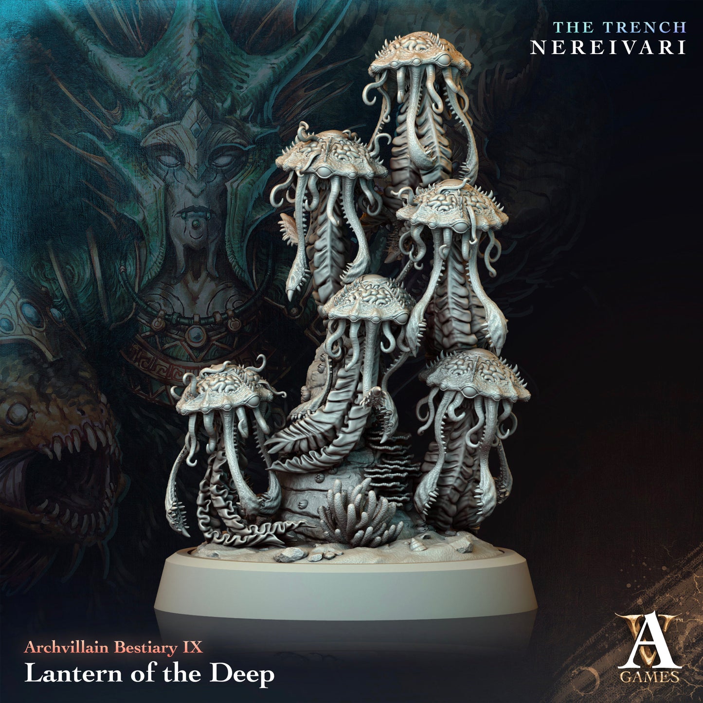 Archvillain Games - Lantern of the Deep - Archvillain Bestiary Vol. lX - The Trench Nereivari 2024 May