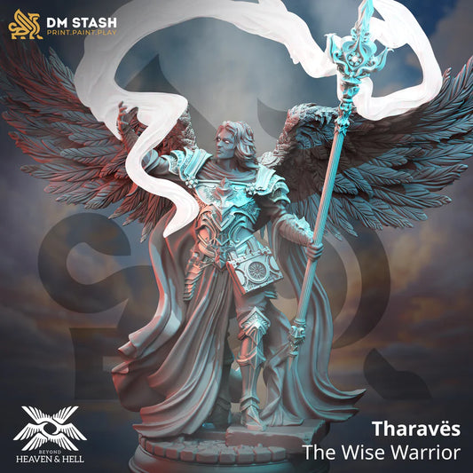 DM Stash - Tharavës, The Wise Warrior Aasimar - Beyond Heaven and Hell 2023-10